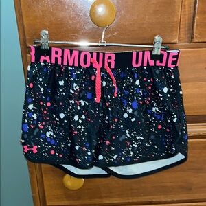 Under Armour Black and Pink Athletic Shorts